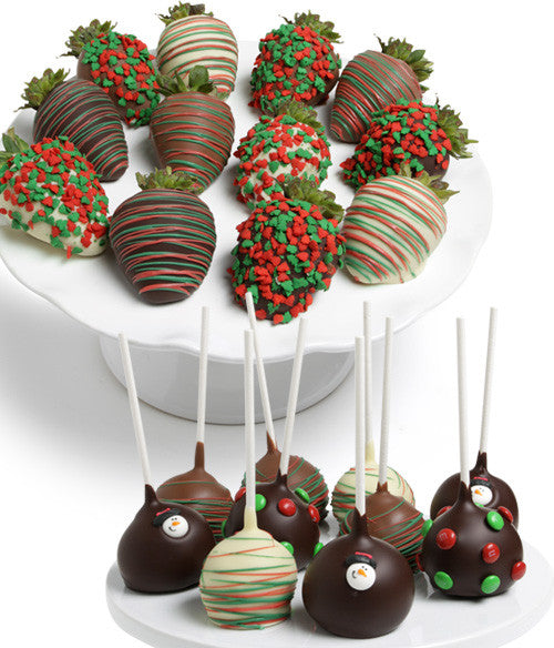 Holiday Chocolate Covered Strawberries & Cake Pops | Chocolate Covered ...