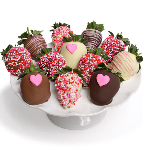 Mother's Day Pink 12 Chocolate Covered Strawberry Gift Tin, Mother's Day  Strawberry Boxes