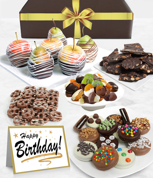 Chocolate Covered Company Happy Birthday Grand Belgian Chocolate Covered Fruit Gift Box