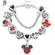 Charm Bracelet with Mickey Enamel Beads for Women - lovestylestore