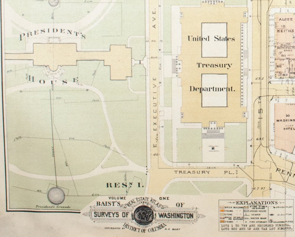 1957 Washington DC Plan 23 - Baist - Historic Accents