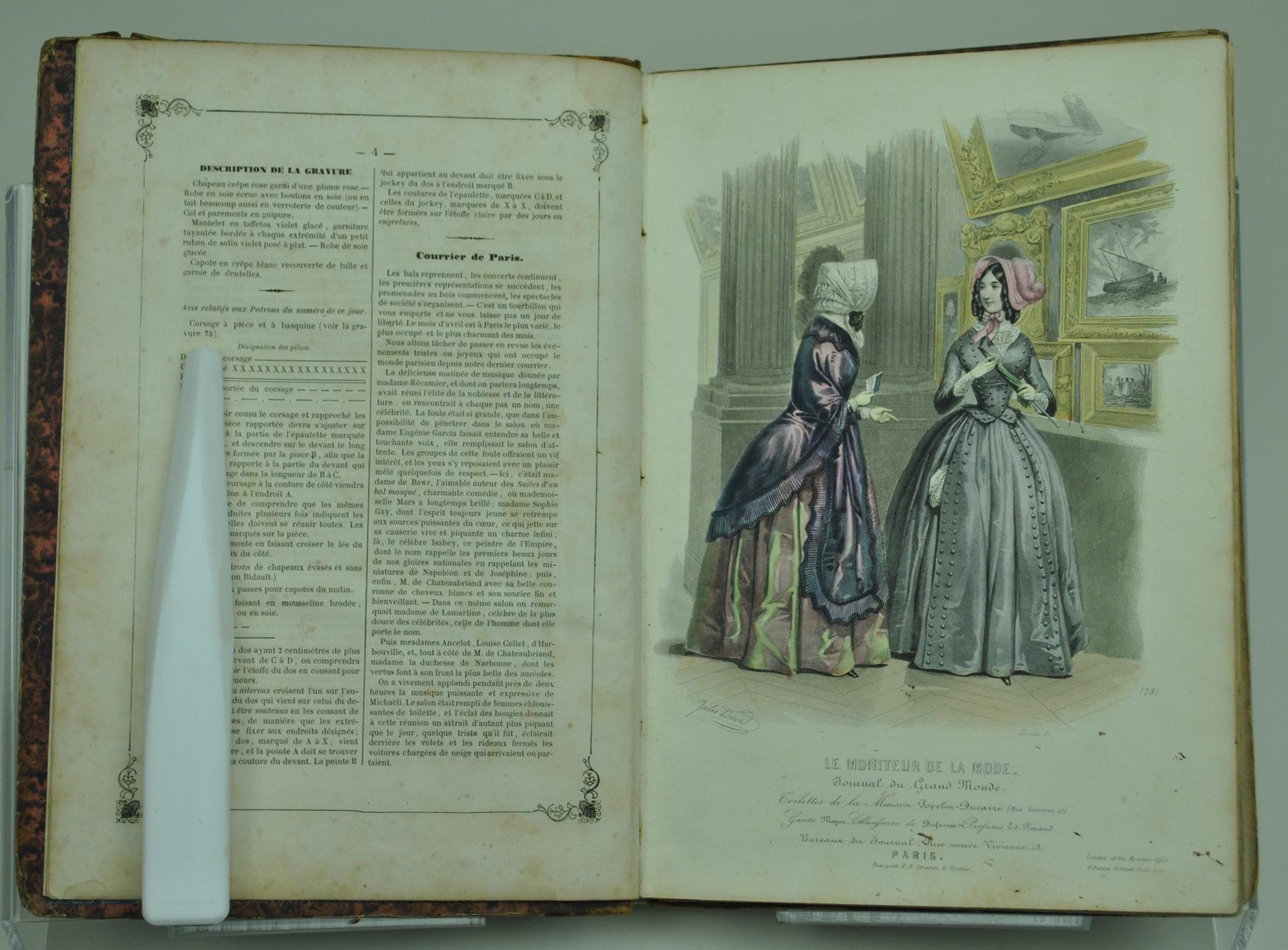 Moniteur De La Mode Journal Du Grand Monde Apr Sep 1845 French Fashion Historic Accents