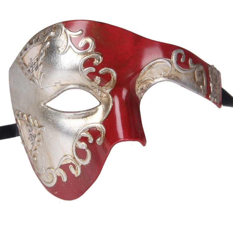 SILVER Series Phantom Of The Opera Half Face Masquerade Mask SILVER Se