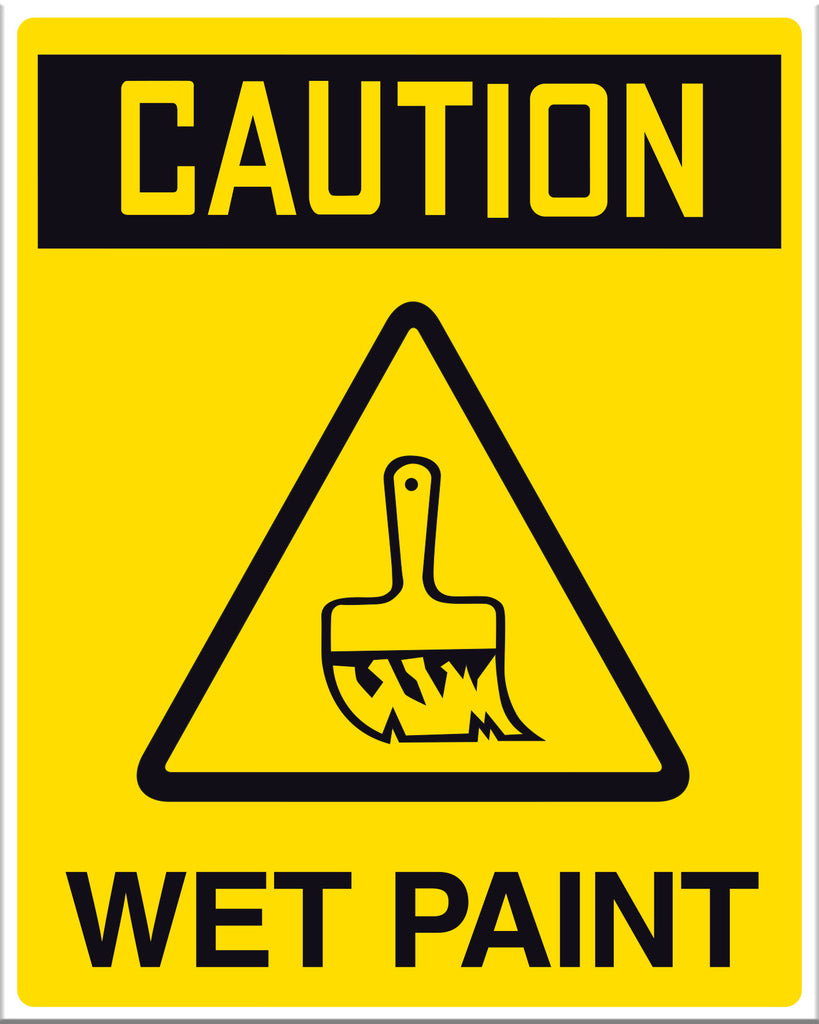 Caution Wet Paint Sign Markit Graphics