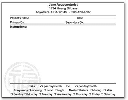 Prescription Pad - Acupuncture Media Works