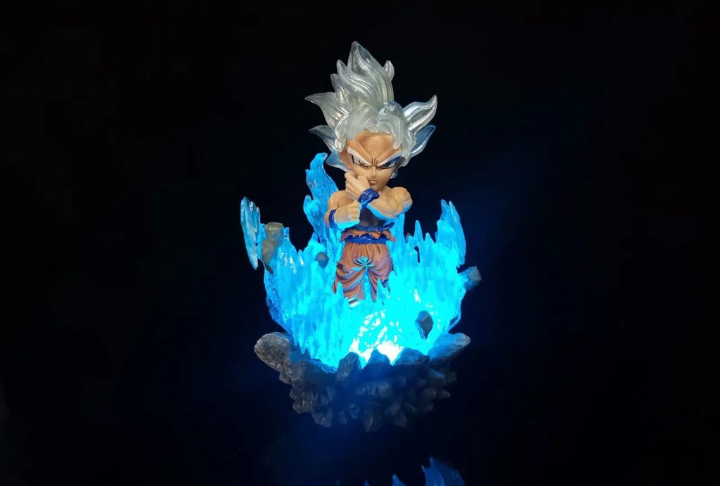 Dragon ball super Goku Ultra Instinct silver hair LED light up figure –  Happy Kong NZ