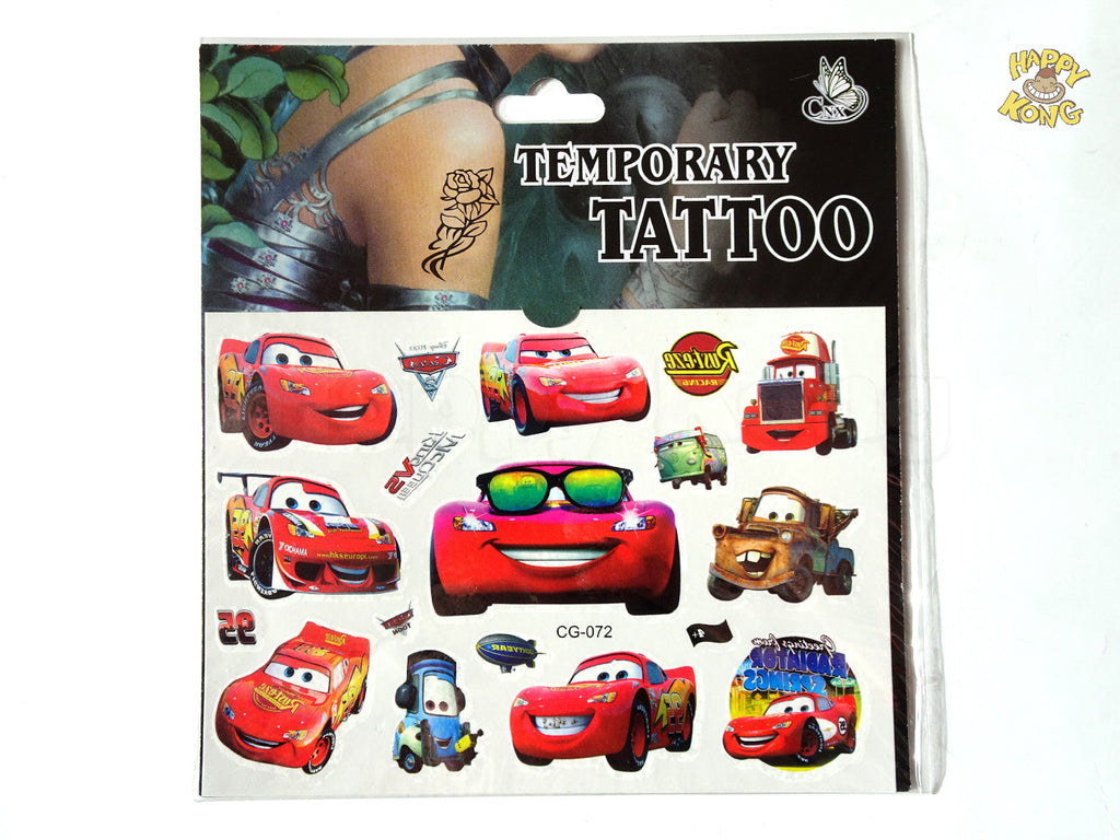 Disney Pixars Cars Lightning McQueen and Friends Temporary Tattoos   Walmartcom