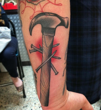50 Hammer Tattoo Designs For Men  Manly Tool Ink Ideas