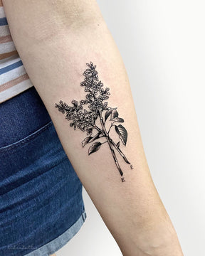 The daffodil symbolizes rebirth and  Fine Line Tattoos