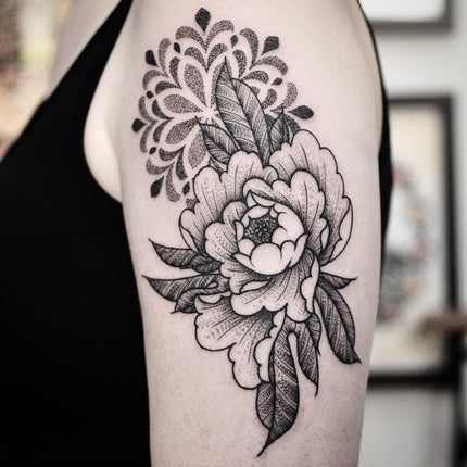 Tattoo uploaded by Ed M aka TAINO  Fine line rose with dotted shading   Tattoodo