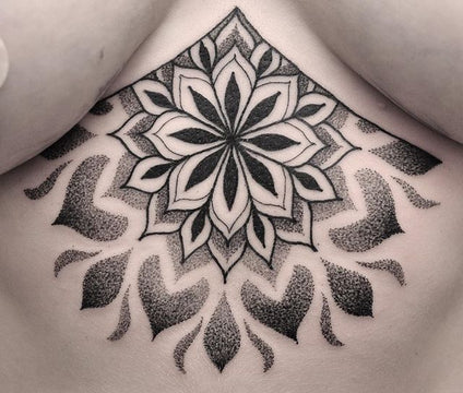  sternum geometric wing tattoo  Nicky Cube Tattoo