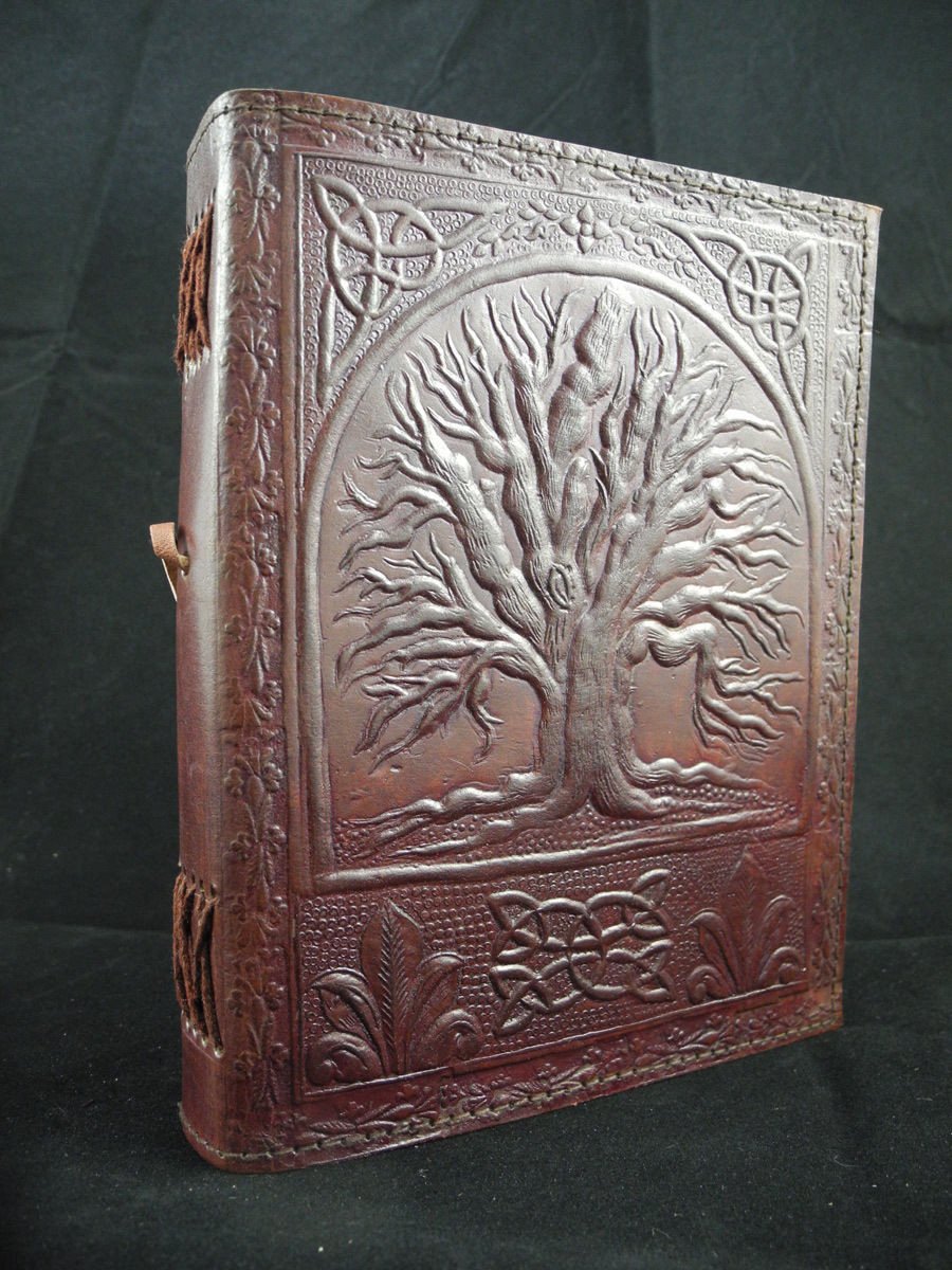 Handmade Pagan Wiccan Leather Book of Shadows Diary Tebuti