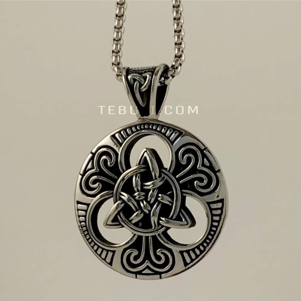 Celtic Triquetra Trinity Knot Stainless Steel Pendant – Tebuti