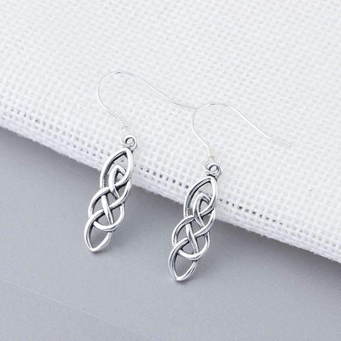 Celtic Sterling Silver Bangle Earrings – Tebuti