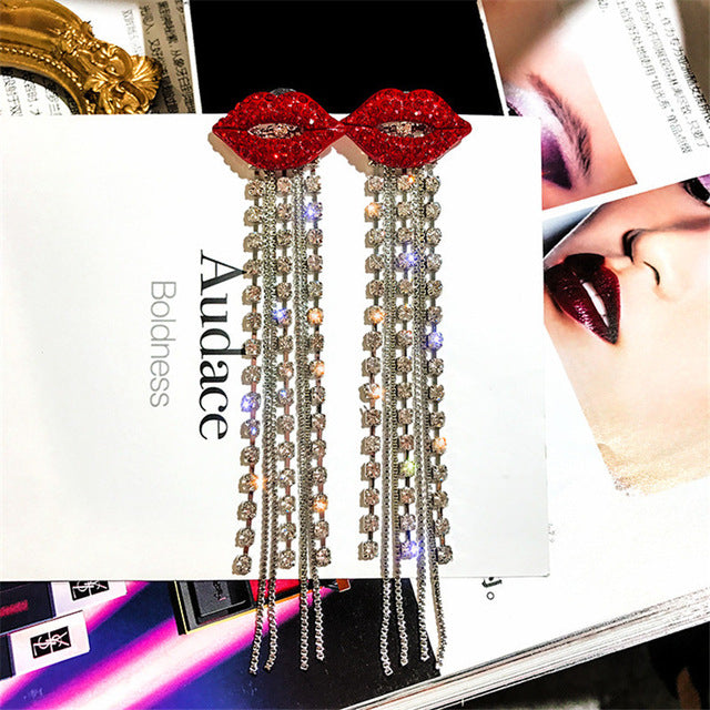 Girls Night 'Red Lips' Drop Earrings - GirlsNight.com