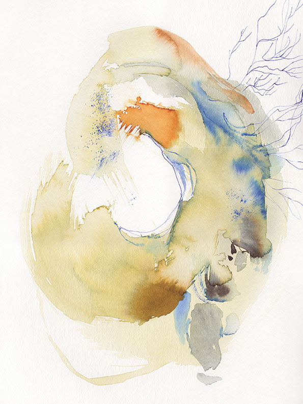 Acuarela líquida Vallejo oliva dorado – Araceli Garcia Illustration