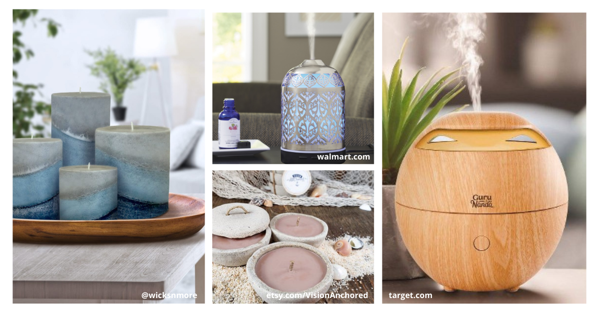 ocean-scented-candles-and-essential-oil-diffuser