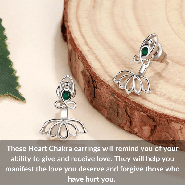 heart chakra earrings