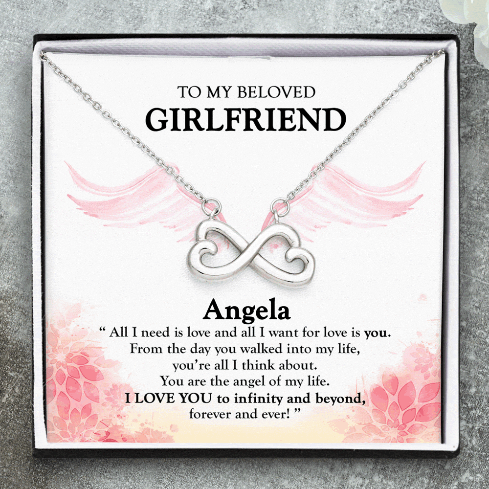 Gift For Girlfriend My Angel Infinity Heart Necklace Anniversary Wonderspark