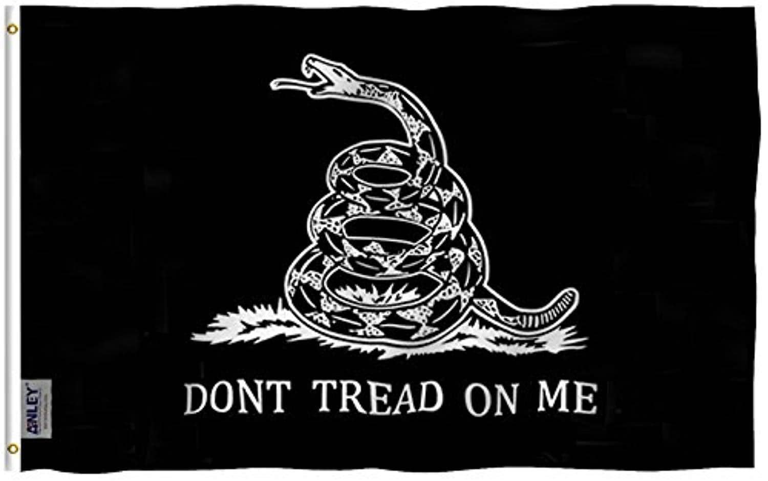 Black Don't Tread On Me Gadsden Flag Polyester Flag – Trumpshop.net