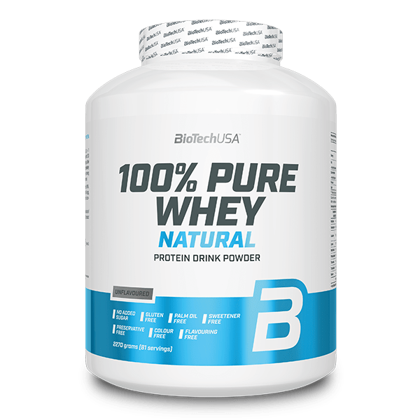 100% Pure Whey Natural tejsavófehérje-koncentrátum italpor - 2270 g képe