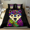 Shiba Inu Black Bedding Set - Duvet / Comforter Cover and Two Pillow Covers -  Art By Cindy Sang - JillnJacks Exclusive
