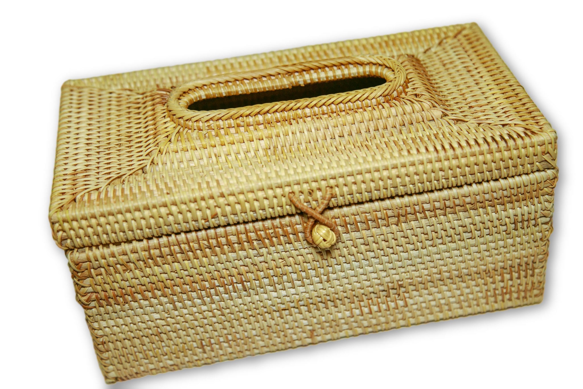 rattan rectangular tissue box cover