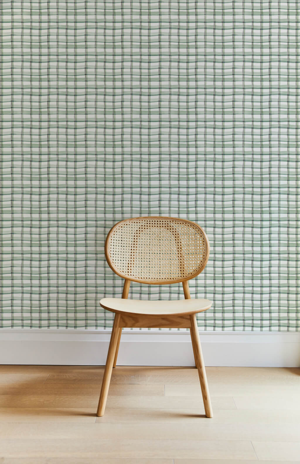 Mason Plaid Wallpaper in Green