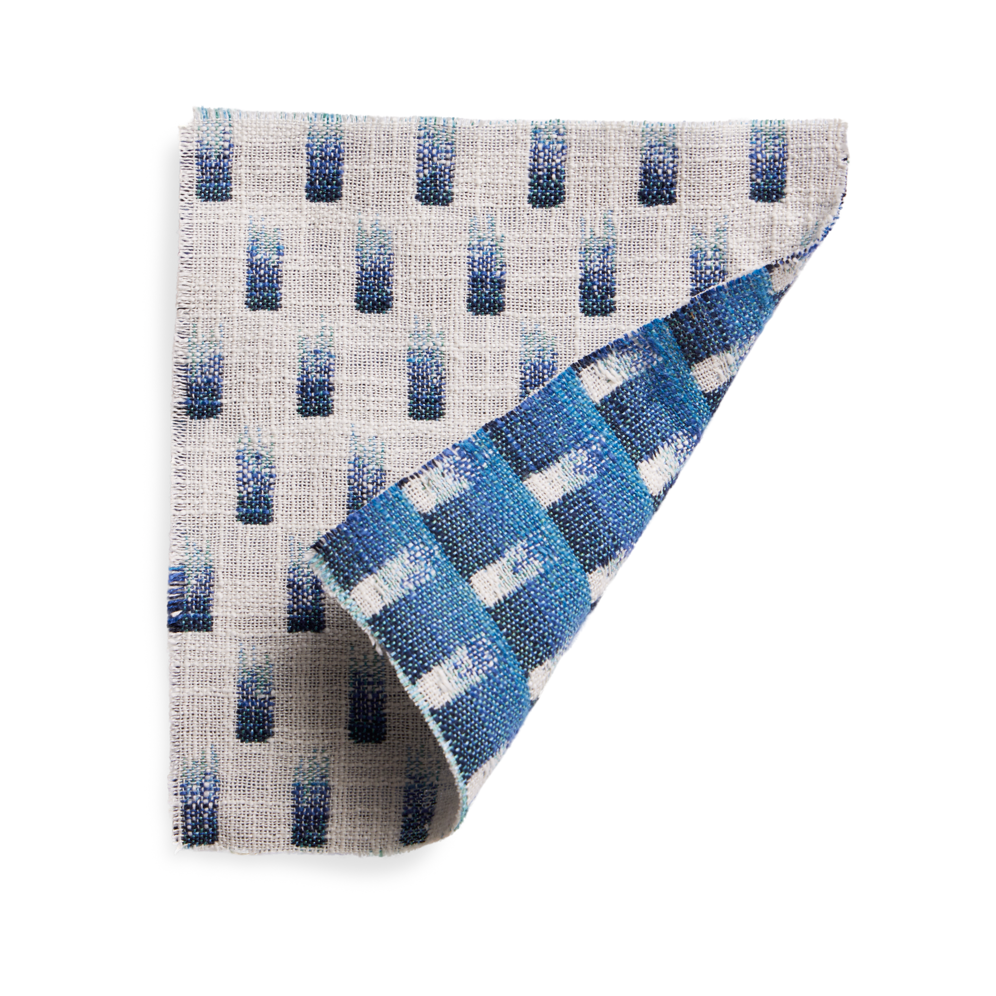 Rivka Reversible Square Necktop Novelty Blue Reversible fabric