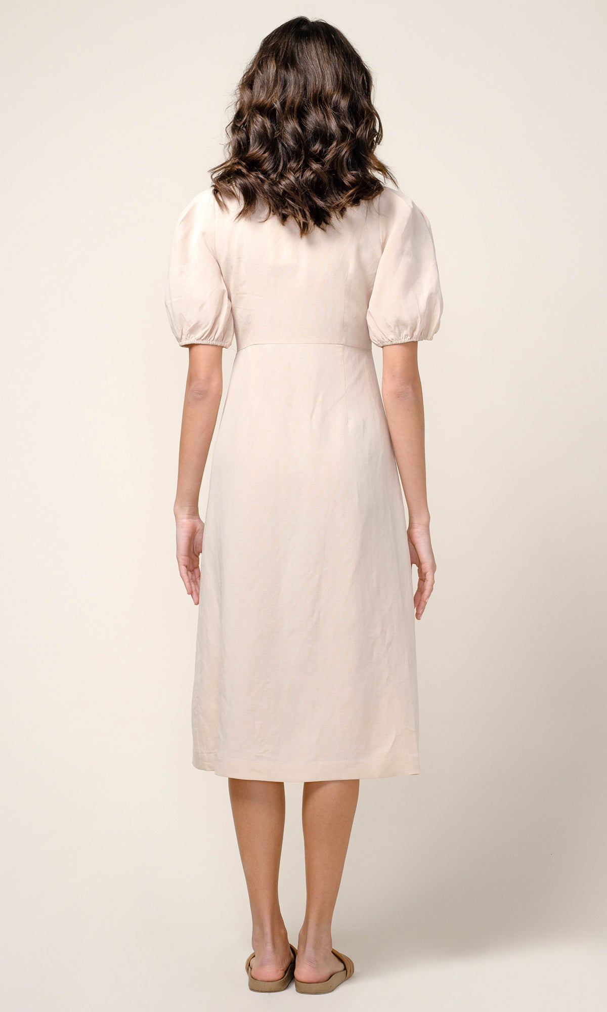 Britt Button Front Midi Dress