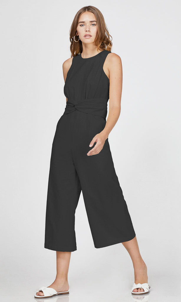 Peyton Knot Waist Culotte Jumpsuit-Final sale