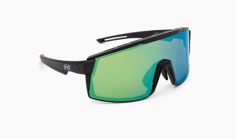 Half-Frame Sport Sunglasses in Black & Gray - Define