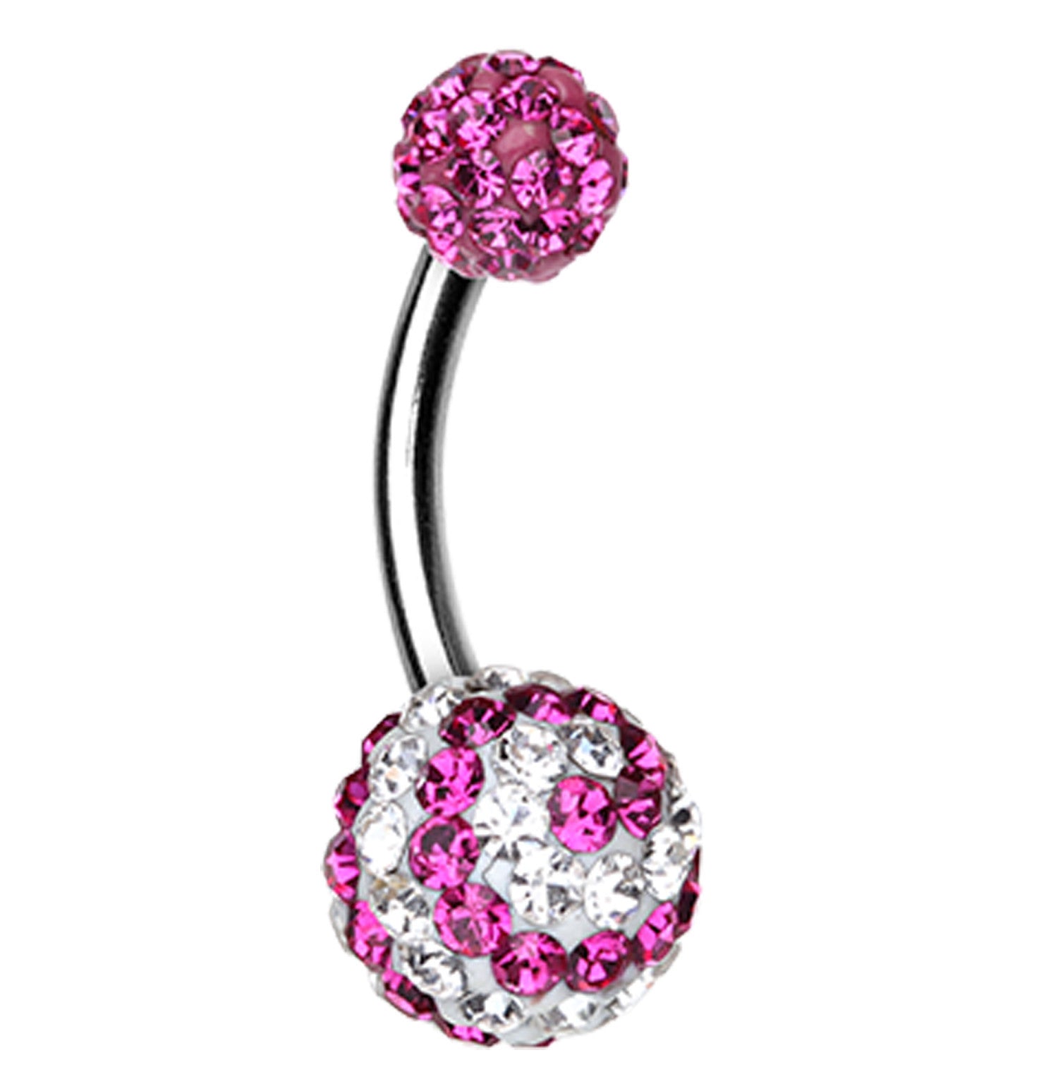 Dazzling Spiral Sparkling Belly Button Ring