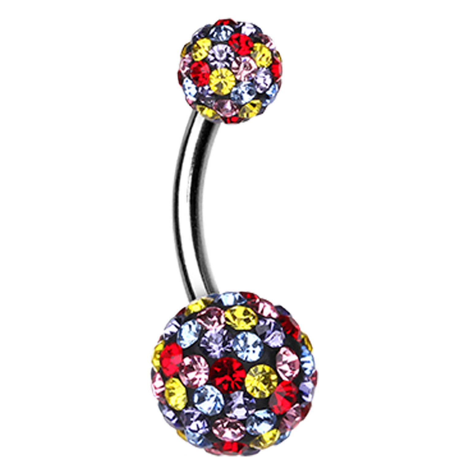 Brilliant Motley Sparkling Belly Button Ring