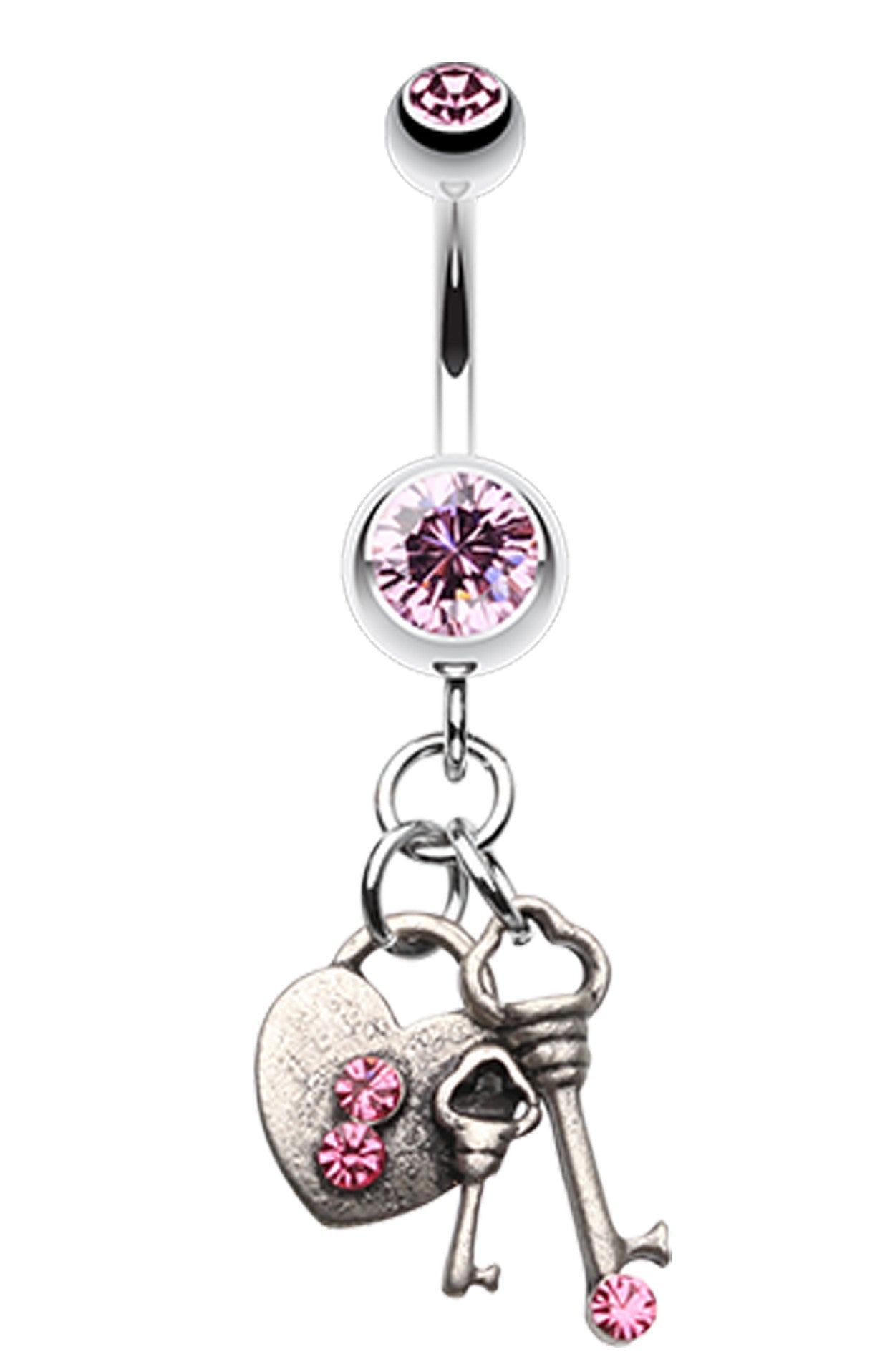 Love Lock Down Belly Button Ring