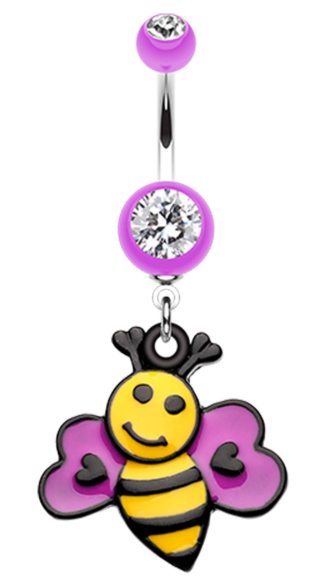 Bumble Bee Love Belly Button Ring