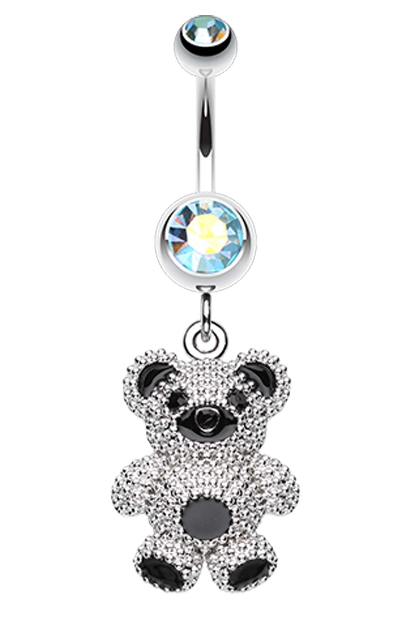 Adorable Teddy Bear Belly Button Ring