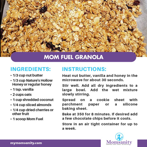 protein packed granola recipe made with Mom Fuel