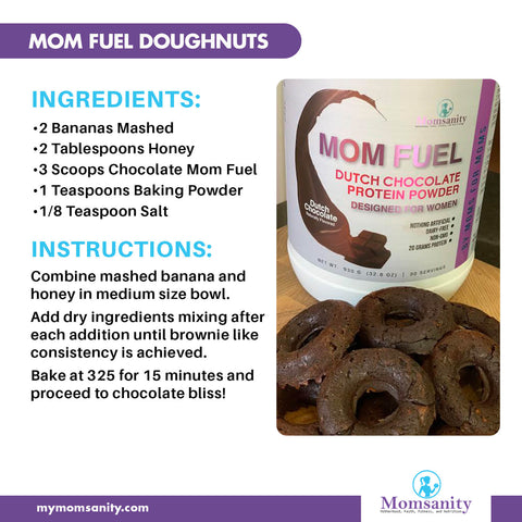 chocolate donuts recipe made with Mom Fuel