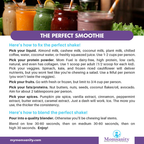 the perfect Basic Smoothie Recipe to build your own favorite smoothie