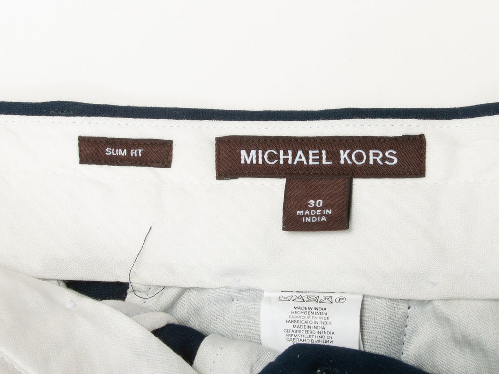 Michael Kors Navy Blue Slim Fit Jersey Knit Pants