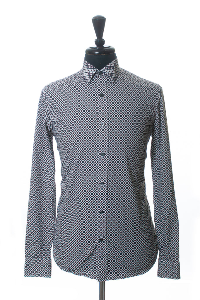 Michael Kors Classic Fit Diamond Print Shirt