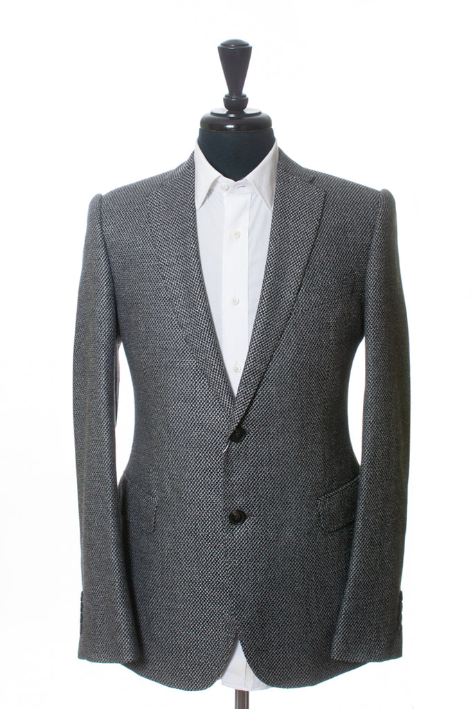 Armani Collezioni M-Line Black Weave Monopetto Blazer