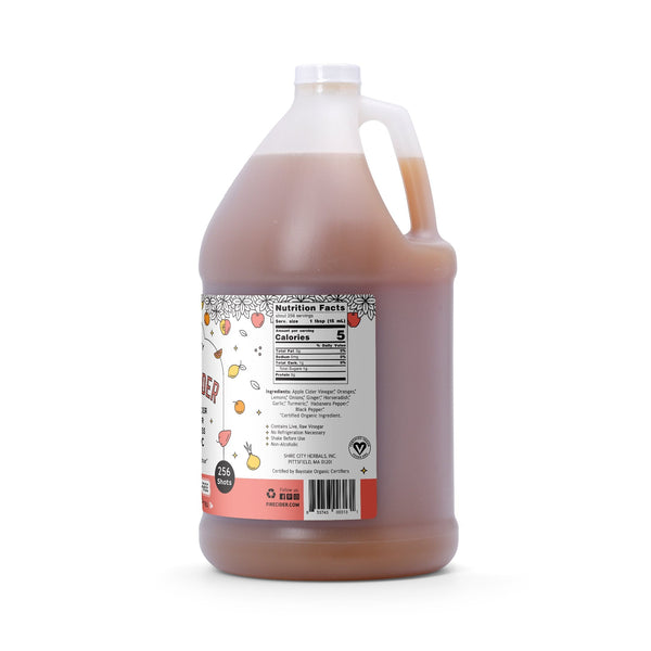 Fire Cider | 128 oz | Gallon | Honey-Free | Apple Cider Vinegar and Spice Tonic |