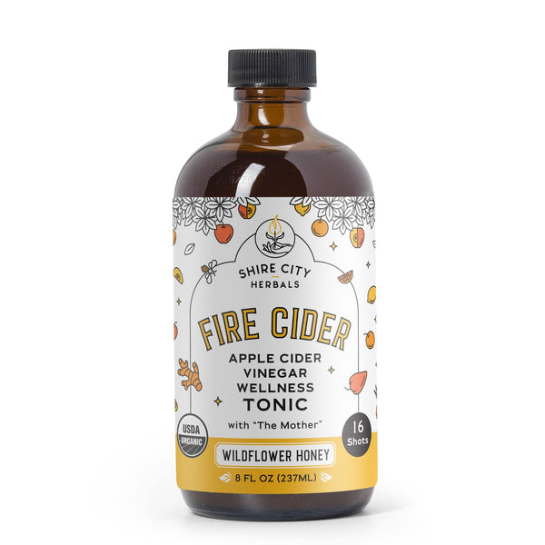 Fire Cider | Double Pack | 8 oz | Wildflower Honey | Apple Cider Vinegar and Honey Tonic