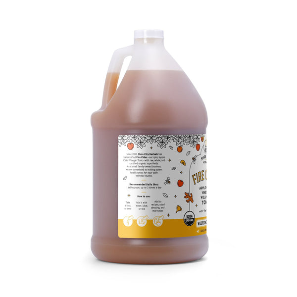 Fire Cider | 128 oz | Gallon | Wildflower Honey | Apple Cider Vinegar and Honey Tonic |