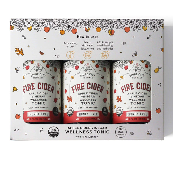 Fire Cider | Triple Pack | 8 oz | Honey-Free | Apple Cider Vinegar and Spice Tonic