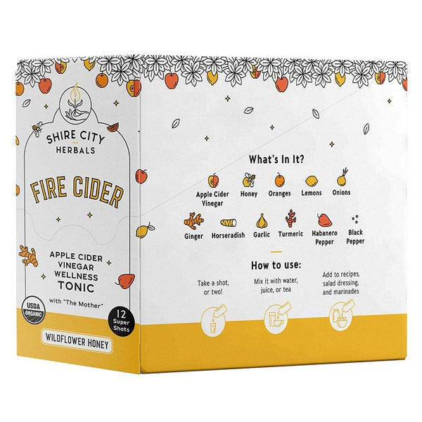 Fire Cider | 1 oz Super Shot | 12 pack | Wildflower Honey | Apple Cider Vinegar and Honey Tonic