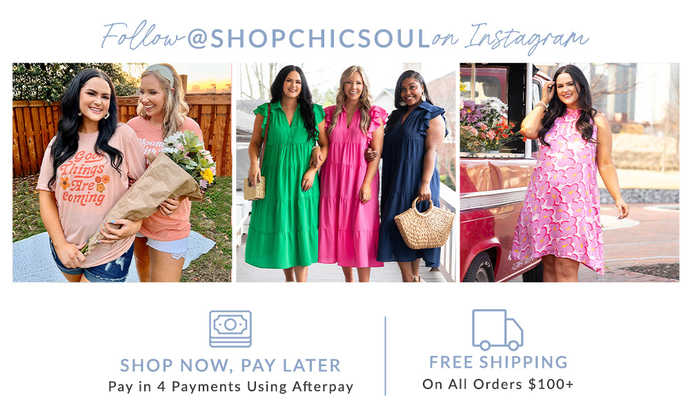  SHOP NOW, PAY LATER FREE SHIPPING Pay in 4 Payments Using Afterpay On All Orders $100 