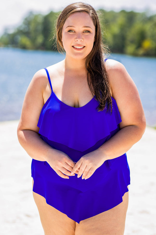 royal blue bathing suit